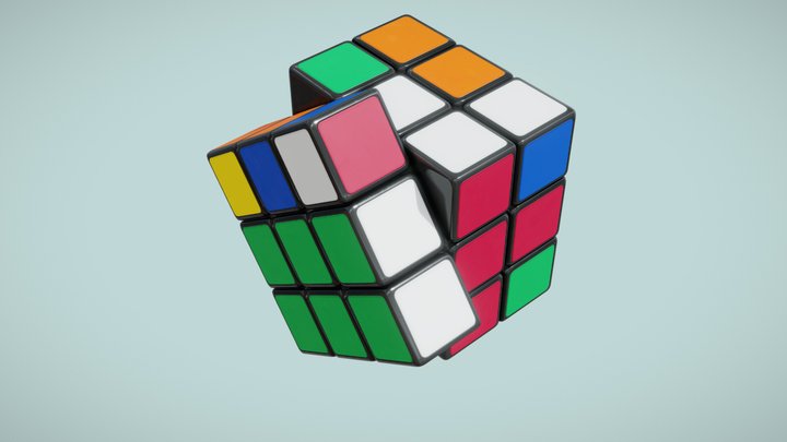 Rubik's Cube Speed Solving 3D Model