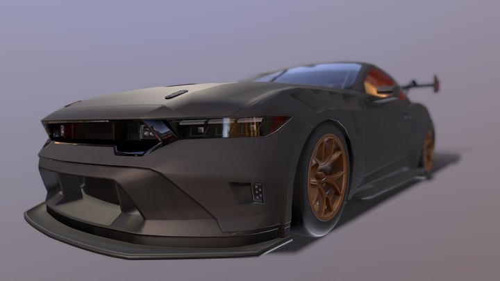 2024 Ford Mustang GT3 3D Model