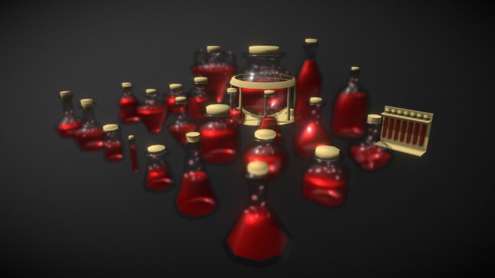 Frascos, Jarras y Botellas 3D Model